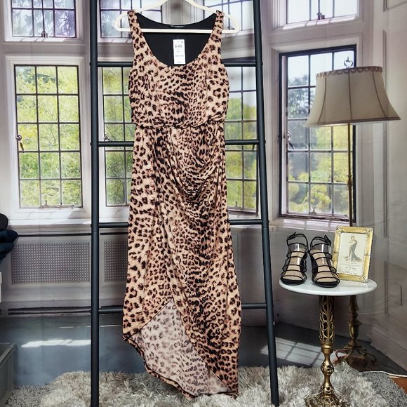 NWT INC INTERNATIONAL CONCEPTS HERITAGE MAXIS SOFT CHEETAH PRINT WRAP DRESS (S) - Picture 2 of 11